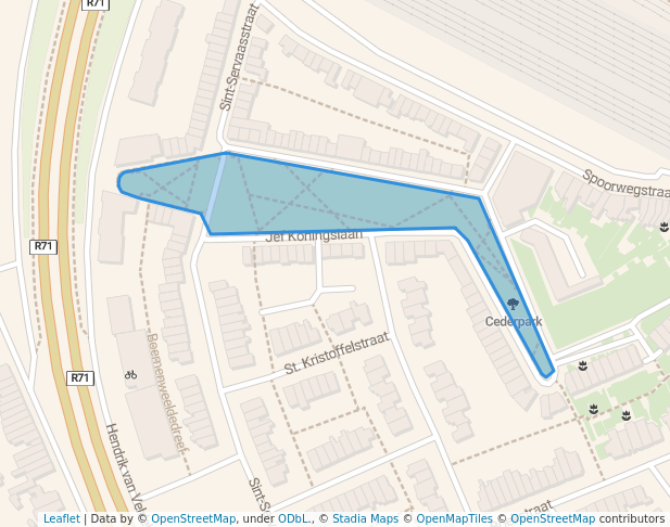 walking in Cederpark map in Hasselt