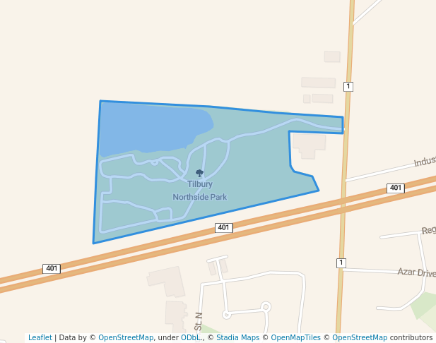 walking in Tilbury Northside Park map in Tilbury
