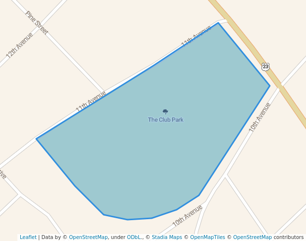 walking in The Club Park map in Eastman