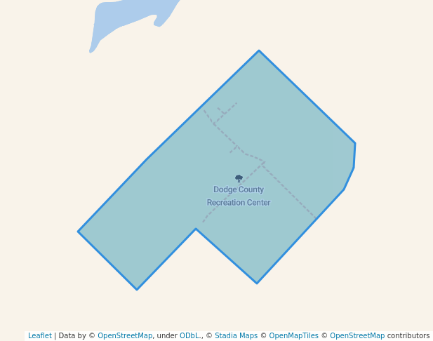 walking in Dodge County Recreation Center map in Eastman