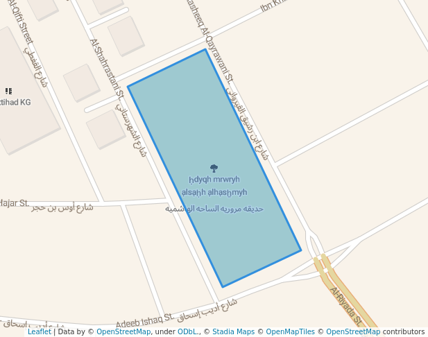 walking in حديقه مروريه الساحه الهاشميه map in Amman