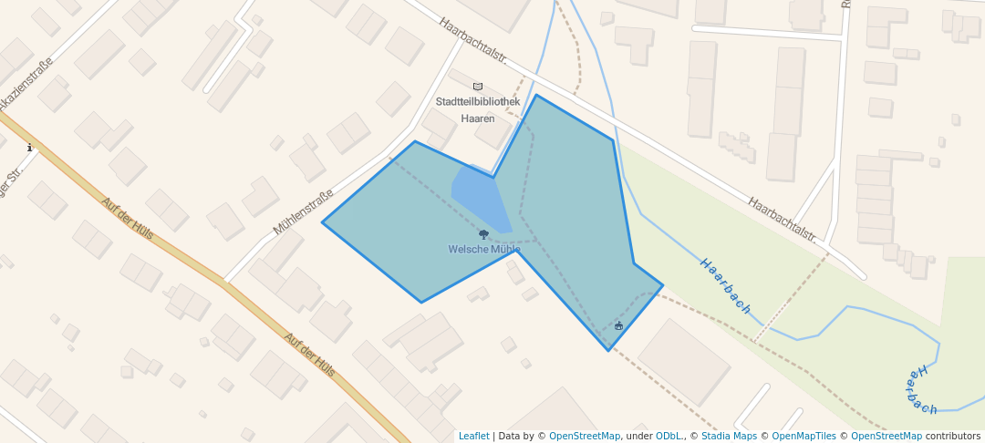 walking in Welsche Mühle map in Aachen