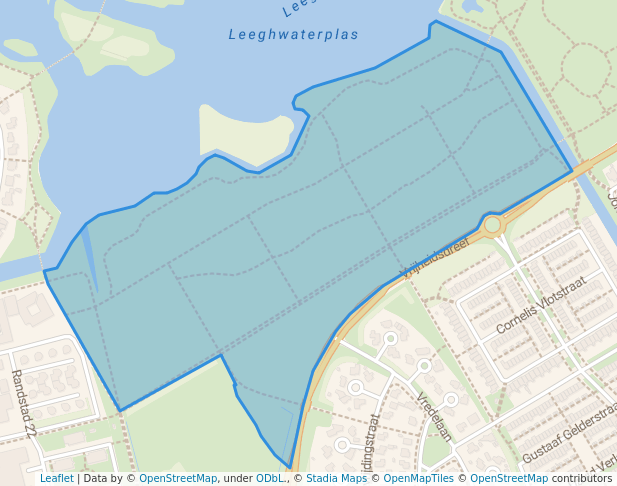 walking in Hanny Schaftpark map in Almere
