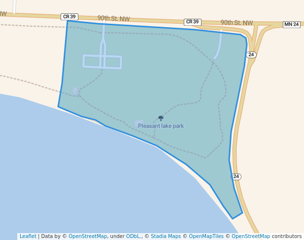 walking in Pleasant lake park map in Annandale