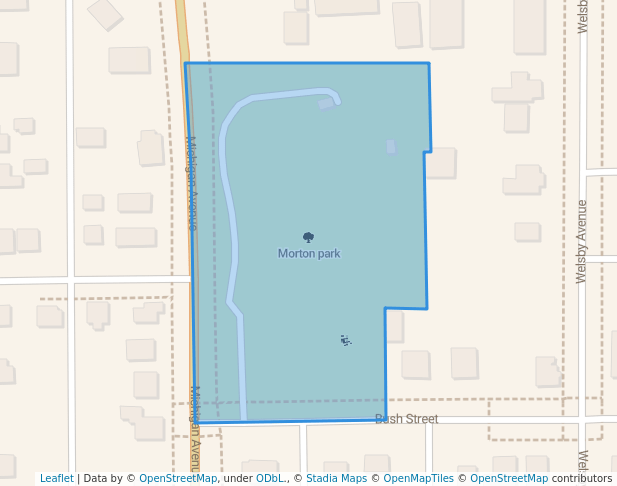 walking in Morton park map in Stevens Point