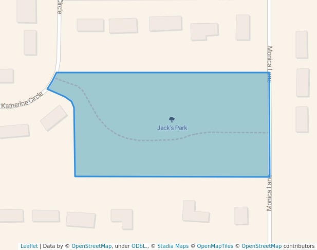 walking in Jack's Park map in Plover