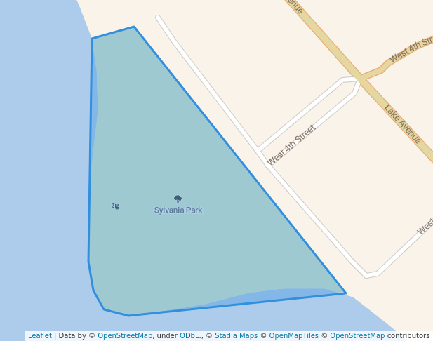 walking in Sylvania Park map in Fairmont