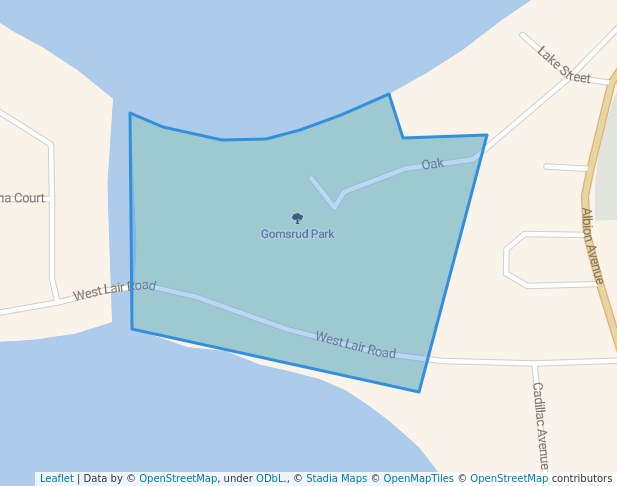 walking in Gomsrud Park map in Fairmont