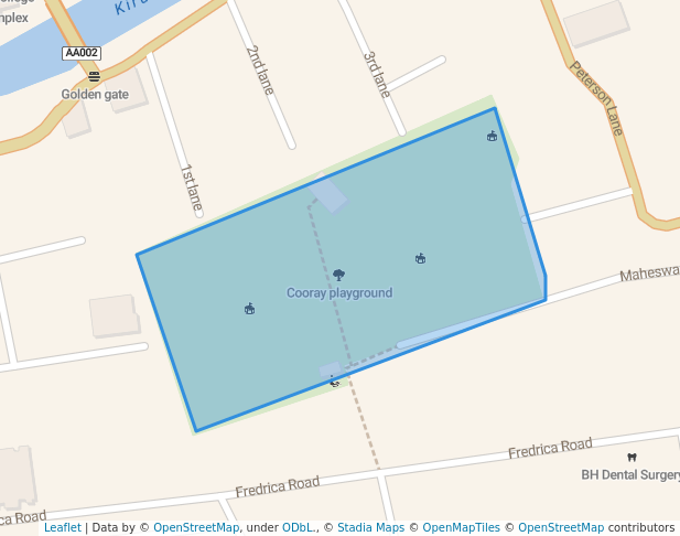 walking in Cooray playground map in Colombo