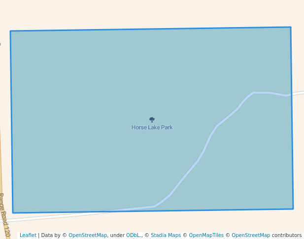 walking in Horse Lake Park map in Hythe