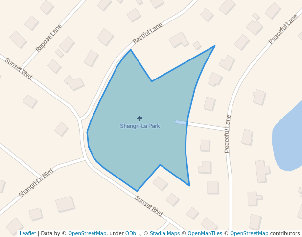 walking in Shangri-La Park map in Wareham