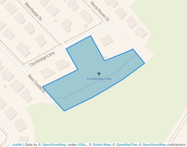 walking in Cambridge Park map in Cabot