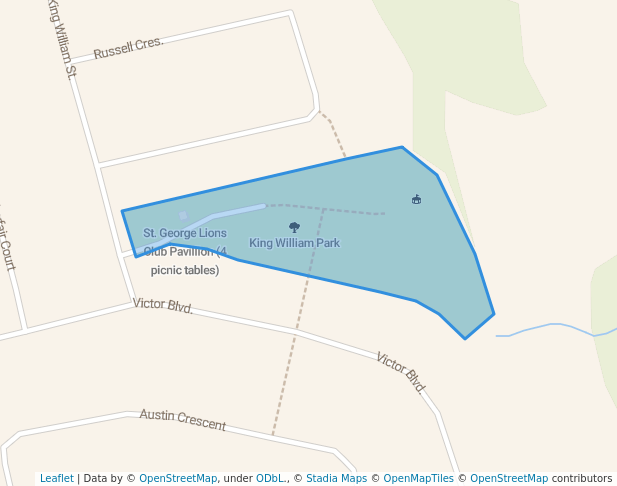 walking in King William Park map in Brant