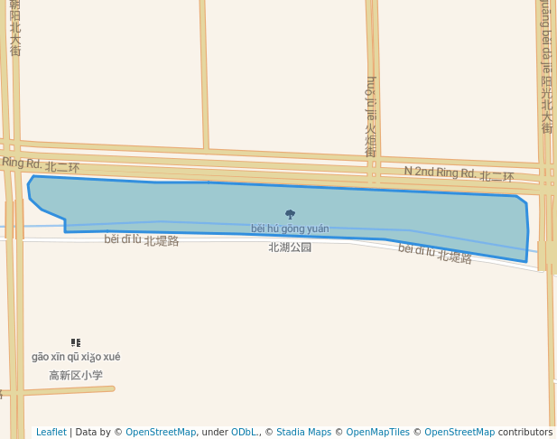 walking in 北湖公园 map in Bao Ding Shi