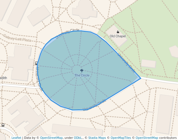 walking in The Circle map in University