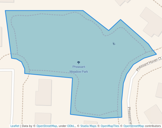 walking in Pheasant Meadow Park map in Draper