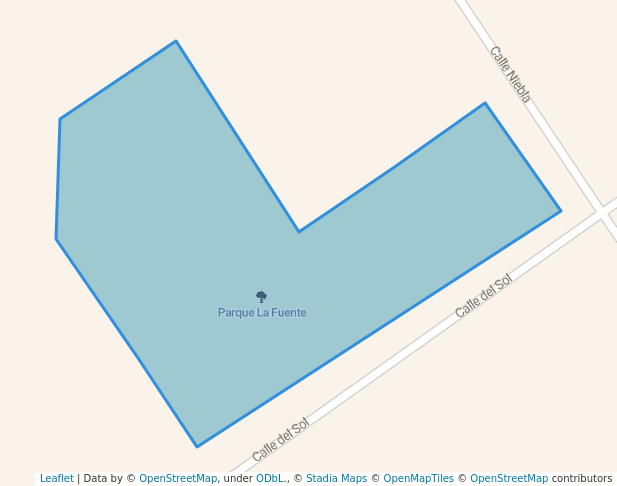 walking in Parque La Fuente map in La Paz