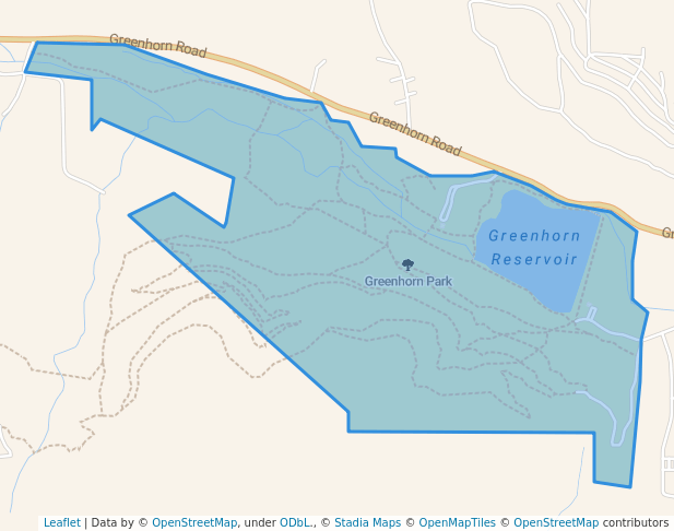 walking in Greenhorn Park map in Yreka