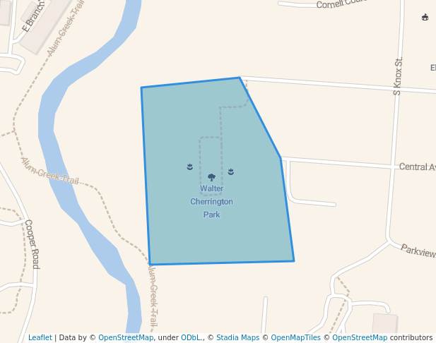 walking in Walter Cherrington Park map in Westerville