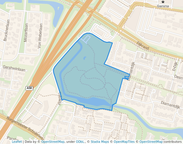walking in Burgemeester Godwaldtpark map in Roosendaal