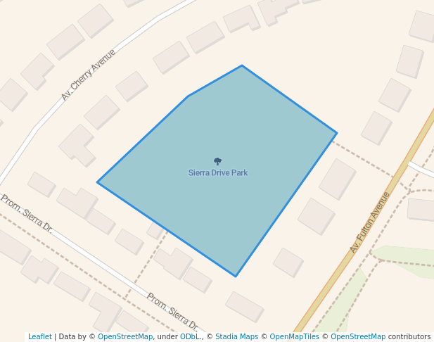 walking in Cherry Avenue Park map in Fredericton