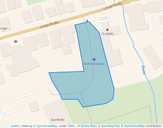 walking in Mühlenhofpark map in Sulingen