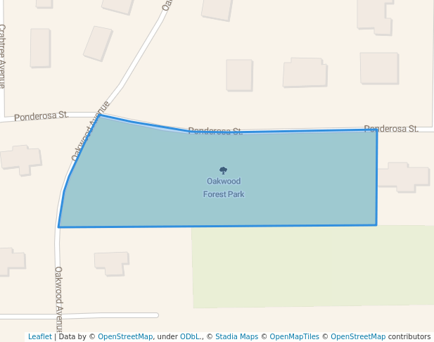 walking in Oakwood Forest Park map in Plover