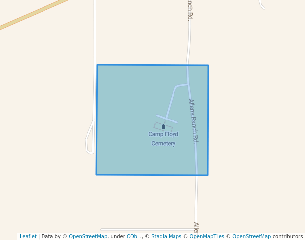 walking in Camp Floyd State Park map in Fairfield