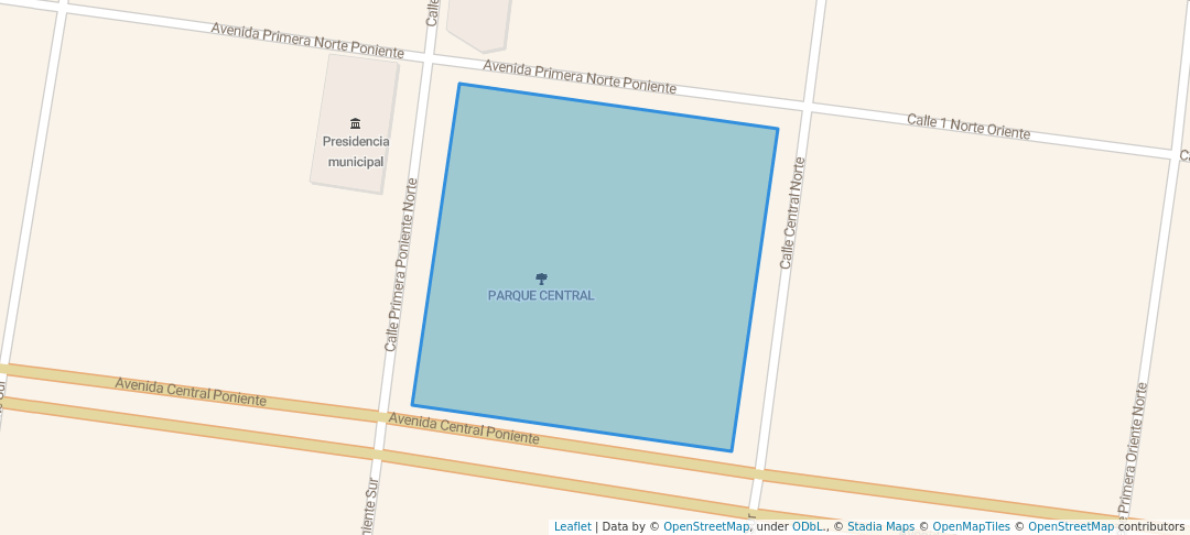 walking in Parque central map in Berriozábal