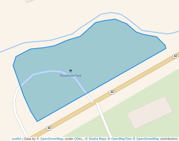 walking in Roadside Park map in Guthrie Center