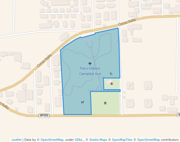 walking in Parco Urbano Camaldoli Sud map in Villaricca