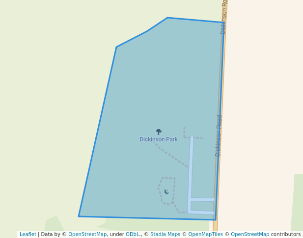 walking in Dickinson Park map in Independence