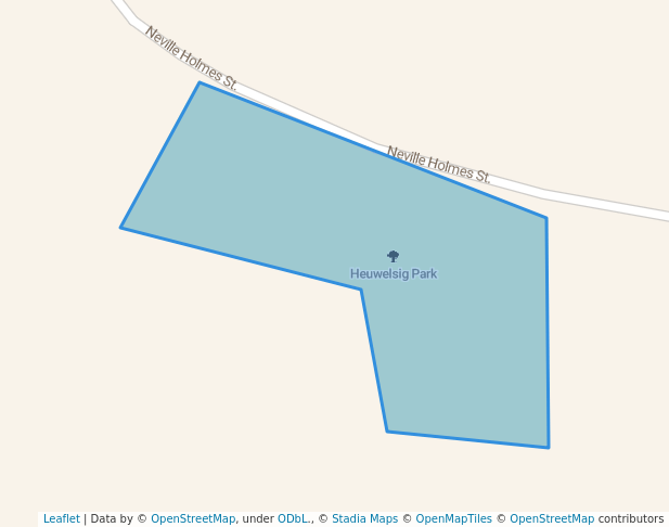 walking in Heuwelsig Park map in Bloemfontein