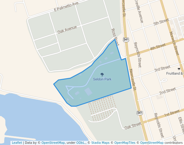 walking in Seldon Park map in Brunswick