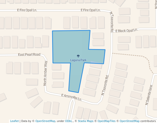 walking in Laguna Park map in San Tan Valley