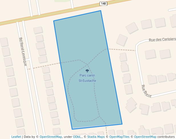 walking in Parc canin St-Eustache map in Saint-Eustache