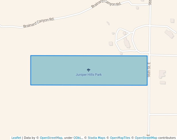 walking in Juniper Hills Park map in Littlerock