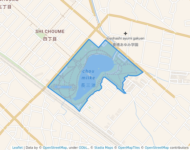 walking in 幸公園 map in Toyohashi