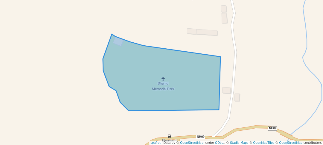 walking in Shahid Memorial Park map in Rampur