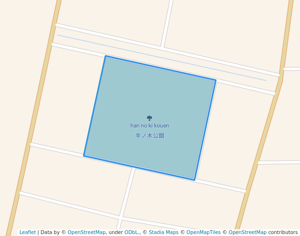 walking in 半ノ木公園 map in Toyohashi