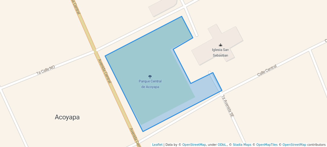 walking in Parque Central de Acoyapa map in Acoyapa