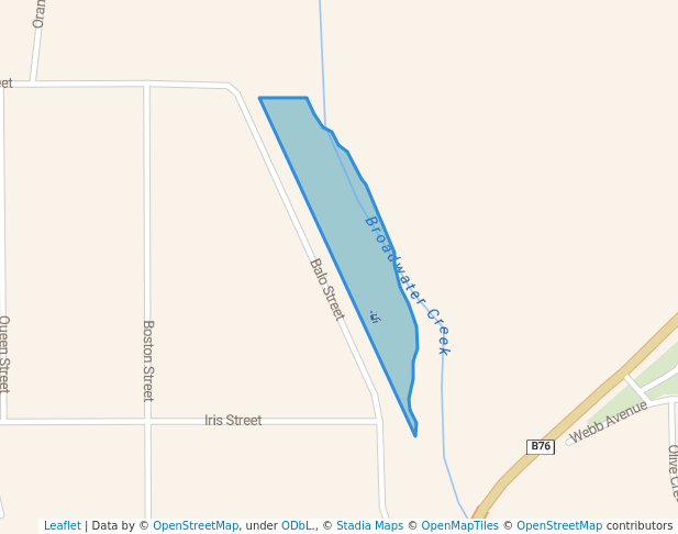 walking in Spilsbury Park map in Moree