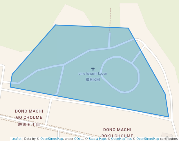 walking in 梅林公園 map in Gifu