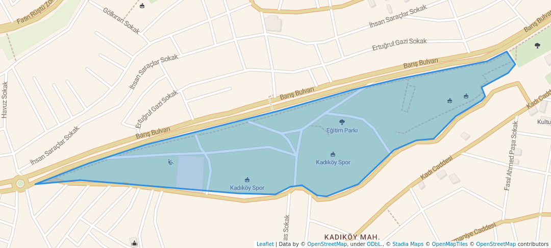 walking in Eğitim Parkı map in Samsun