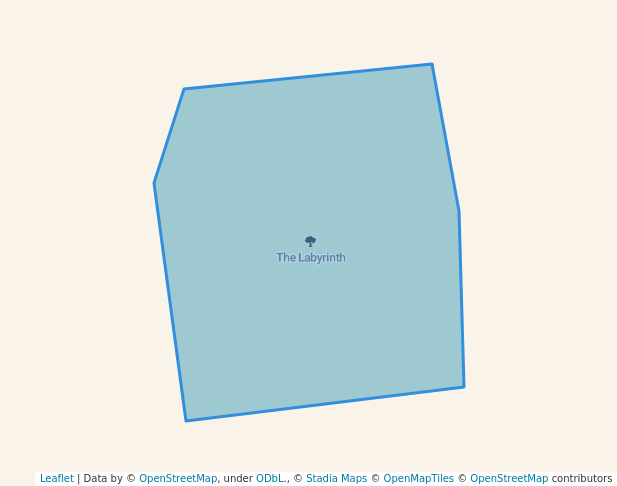 walking in The Labyrinth map in Chariton