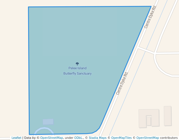 walking in Pelee Island Butterfly Sanctuary map in Pelee Island