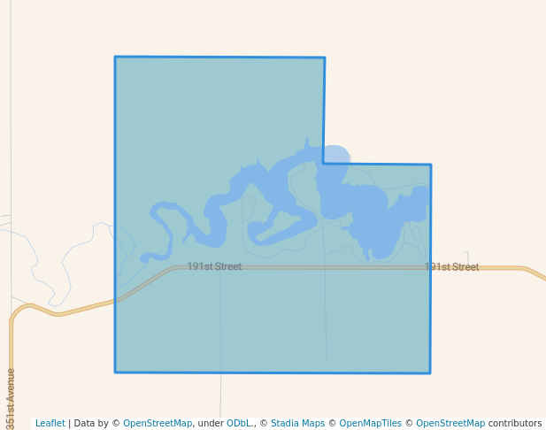 walking in Lake Louise Recreation Area map in Miller