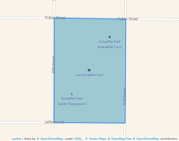 walking in Joe Schaeffer Park map in Tell City
