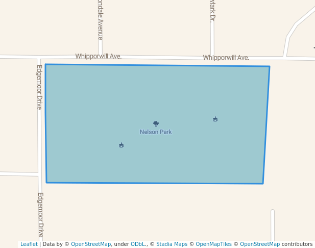 walking in Nelson Park map in Trail Creek