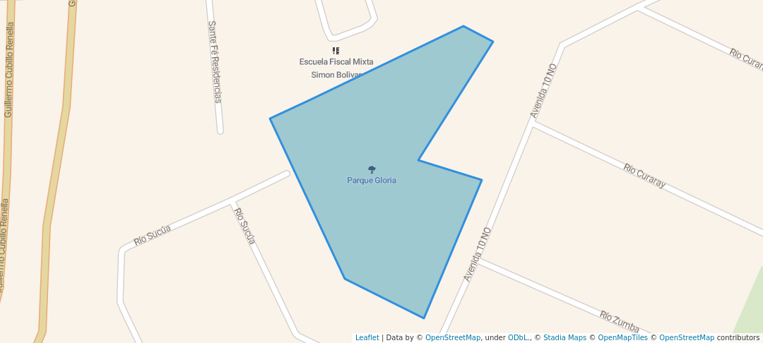 walking in Parque Gloria map in Alborada Etapa 10